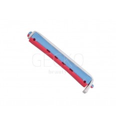 BIGUDI PLASTICO LARGO AZUL-ROJO 12 UNI