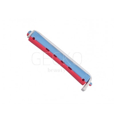 BIGUDI PLASTICO LARGO AZUL-ROJO 12 UNI