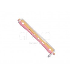 BIGUDI PLASTICO LARGO AMARILLO-ROSA 12 UNI